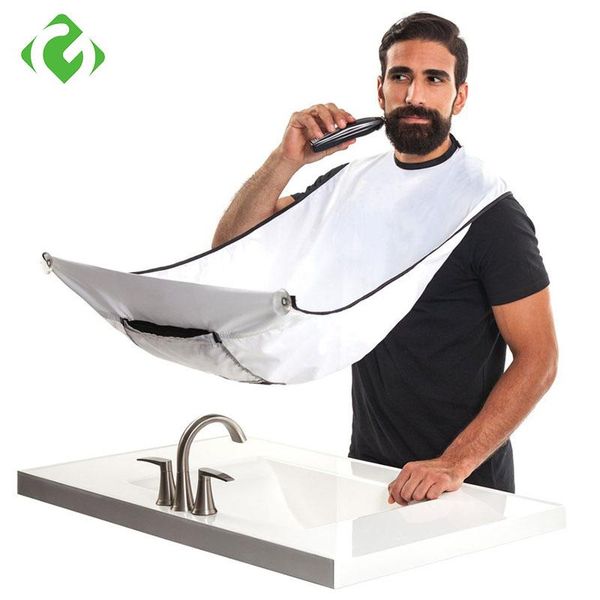 

bath accessory set 1pc male beard care shave bib men haircut facial hair trimmer apron waterproof cloth cleaning protecter bathroom accessor