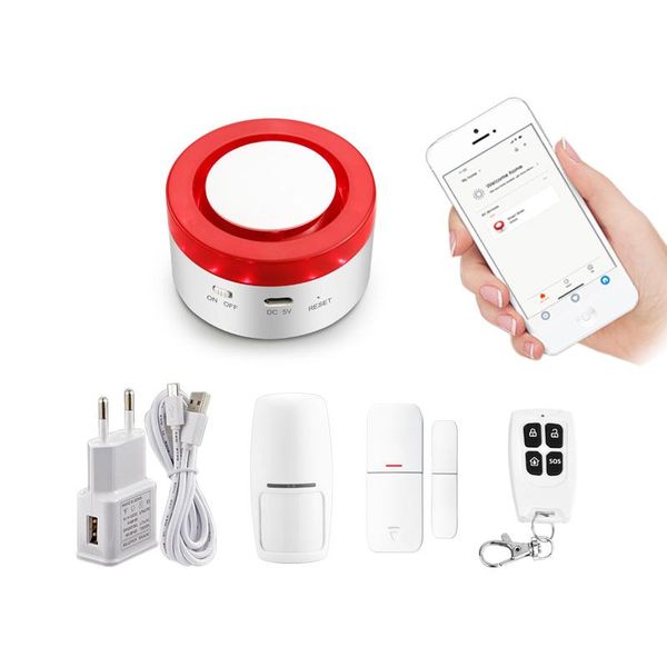 

tuya smart home security wifi alarm siren for life app compatible 433mhz sensors gateway two in one systems