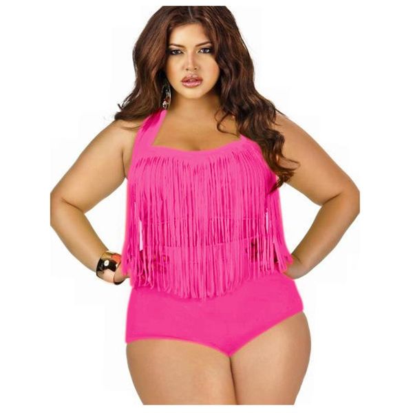 

high-waisted solid tassels push up swimsuit backless bikini plus size two-pieces swimwear women's, White;black