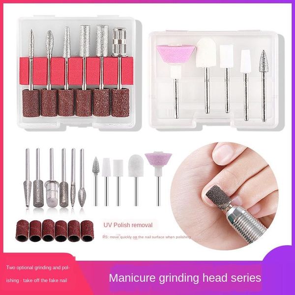 

nail art kits polishing head set 5pcs 6pcs machine accessories with sand ring tool