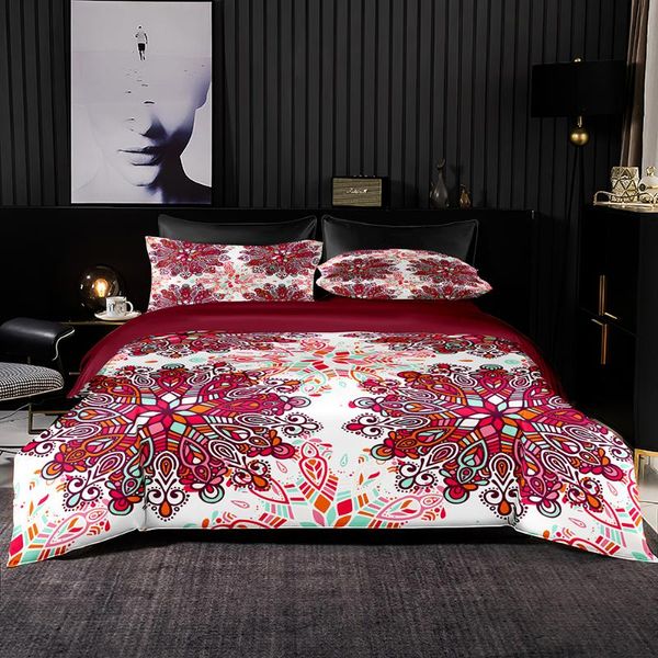 

bedding sets mandala pattern set duvet cover 200x200 with pillowcase,260x220 quilt cover,super luxury  king bed sheet