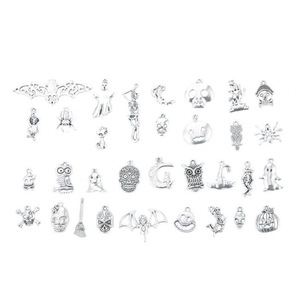 

charms 50pcs theme series jewelry accessories diy alloy bracelet pendants, Bronze;silver