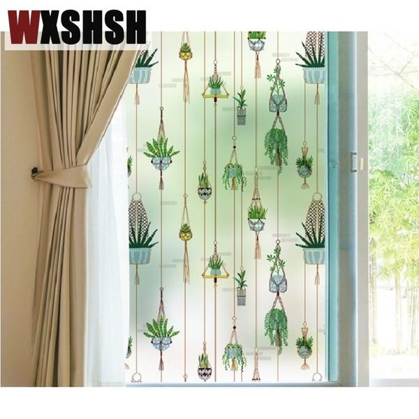 

window stickers 100cmx100cm electrostatic glass film pvc fresh patterns private frosted sticker for bathroom bedroom living room kitchen
