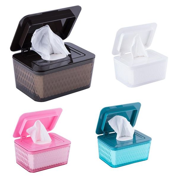 

tissue boxes & napkins wet box seal baby wipe paper dispenser holder plastic dustproof with lid storage dry case