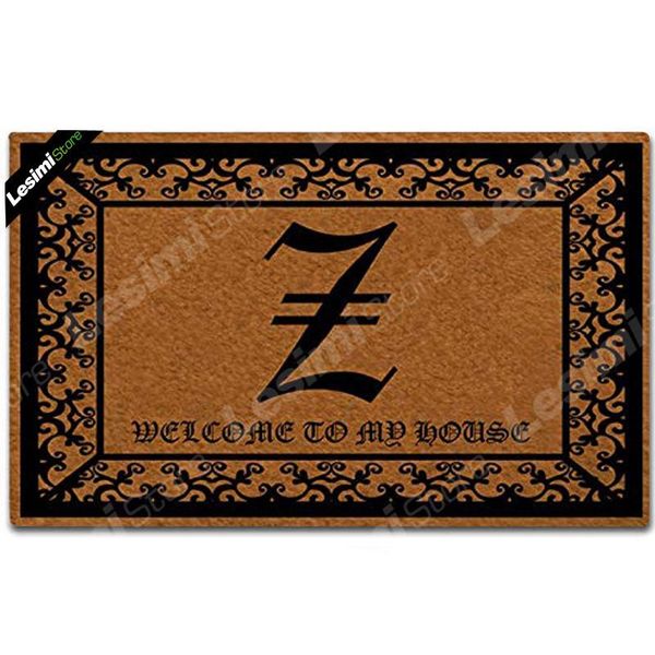 

cushion/decorative pillow family name capital letter z couples printing doormat wedding house home welcome gate pad stylish door mat gift
