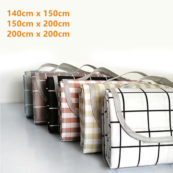 

camping mat outdoor foldable plaid picnic waterproof beach blanket fashion portable ground mattress for lawn game pads