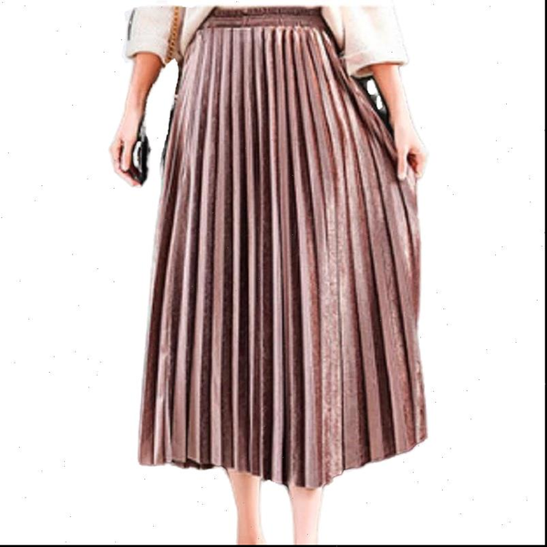 

pleated autumn long vintage gray womens skirts korean maxi high waist casual winter black party school velvet