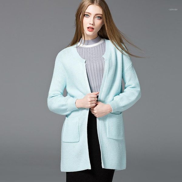

women's sweaters sky blue cardigan sweater women knitted woman oversized long fashion 2021 spring autumn plus large size slim, White;black