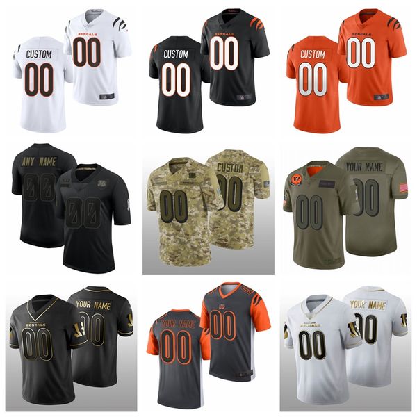 

2021 custom cincinnatibengalsmen women youth football edition city split vapor limited stitched jersey size s-6xl, Black;red