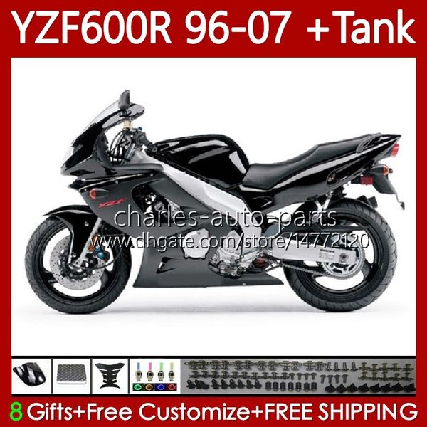 Bodywork + Tanque para Yamaha Thundercat YZF600R YZF 600R 600 R 1996 1997 1998 1999 2000 2001 Corpo 86No.164 YZF-600R 96 02 03 04 05 06 07 YZF600-R 96-2007 Feeding Quente Preto