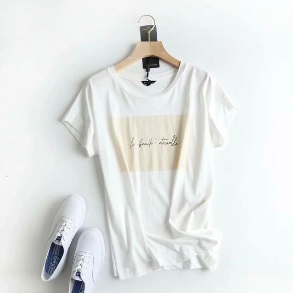 

women's t-shirt dave&di england style office lady simple letter print cotton summer t shirt women harajuku tshirt camisetas verano muje, White
