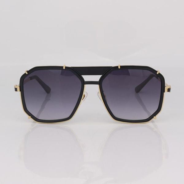 

sunglasses metal rectangular frame for men gradient lenses, White;black