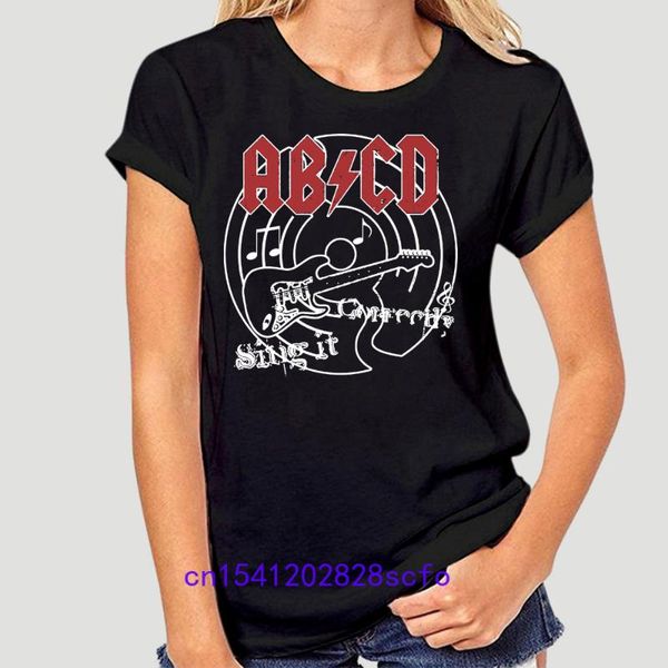 

women's t-shirt graphic tee men tshirt ab cd sing it correctly abcd t shirt custom printed 100% cotton t-shirts woman tshirts y2k, White