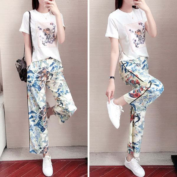 

tracksuits fashion sport suit sports women's summer 2021 korean self-cultivation foreign style able characteristic temperament two piec, Gray