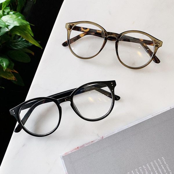 

outdoor eyewear round glasses woman fashion eyeglasses women korean simple classic anti blue light blocking trendy office okulary