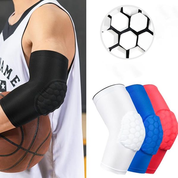 

elbow & knee pads 1pc pad protector breathable anti-slip compression arm sleeve guard brace support for basketball sports fitness, Black;gray