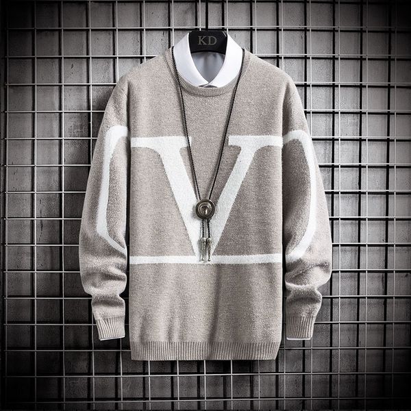 

sweater knit men's in autumn and winter, White;black