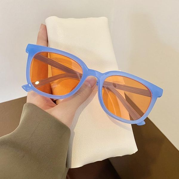 

fashion sunglasses frames 2021 sunscreen trend korean ins net red same small frame, Black