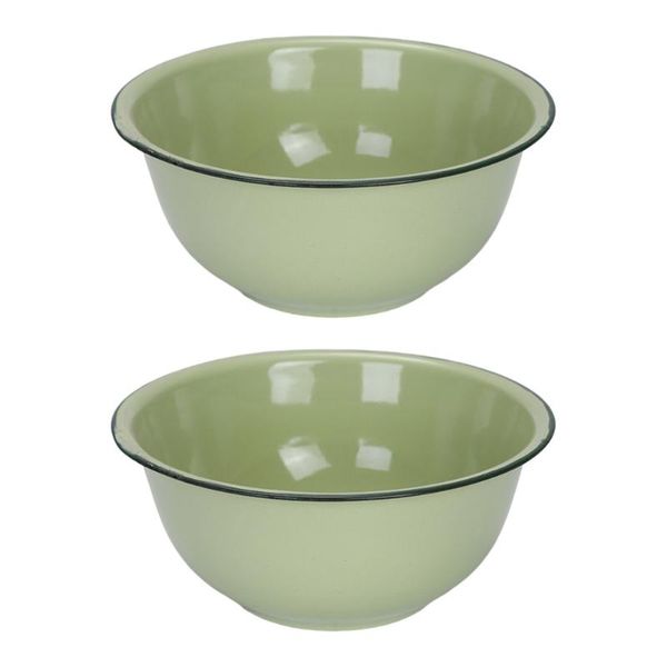 

bowls 2pcs thickened vintage style containers storage basins