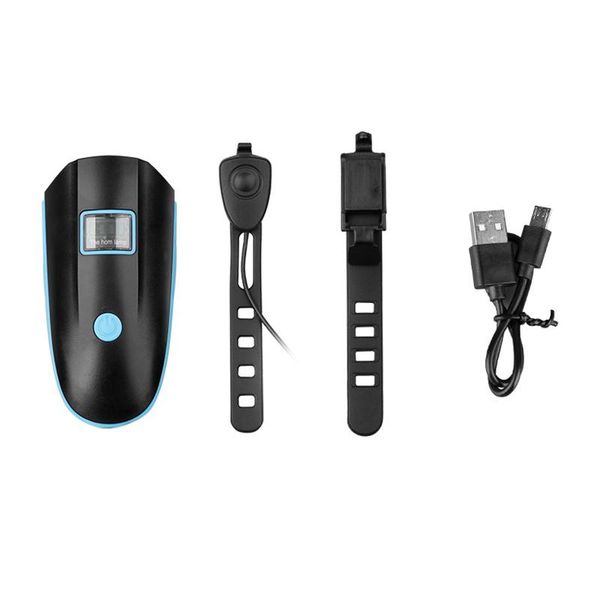 

bike lights usb light power display bicycle headlight led with horn anti-theft lamp