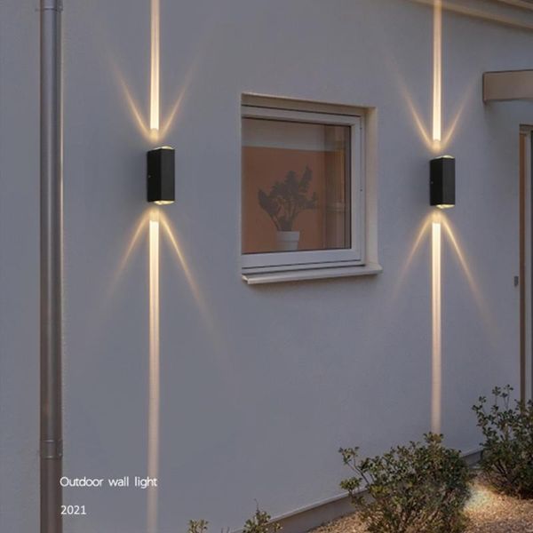 

wall lamp 6w 12w led outdoor waterproof garden porch yard aisle decoration daily lighting rectangular brushed lp45