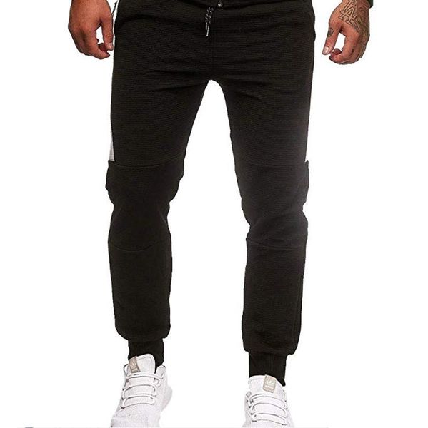 

men's pants 2021 slim fitted men joggers sports casual sweatpants for male fashion gyms streetwear mens trousers spring, Black