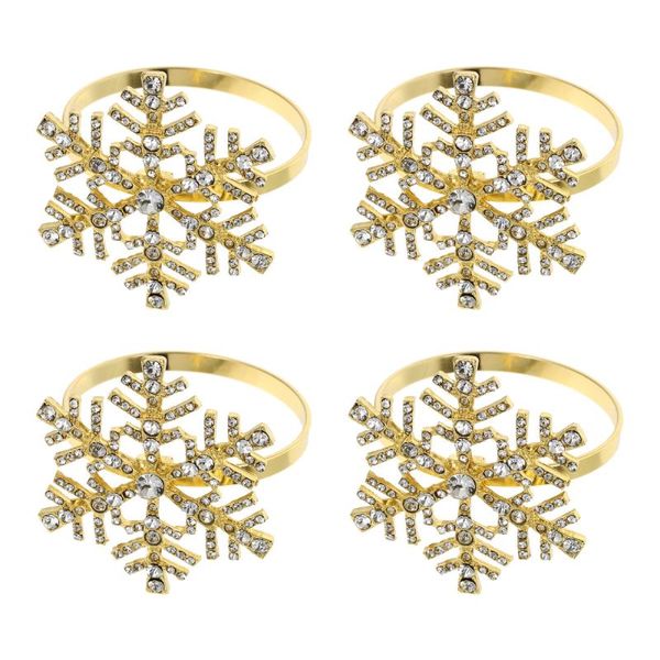 

napkin rings 4pcs lovely xmas snow flower buckles party christmas decors