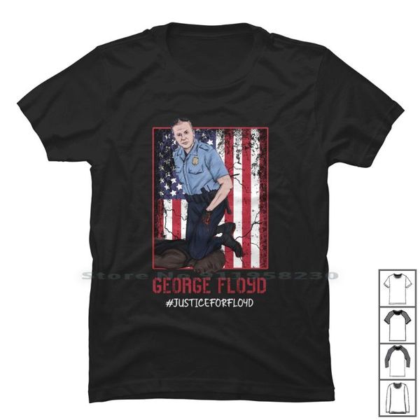 

men's t-shirts george floyd t shirt 100% cotton black lives matter justice lack just grip ice geo us st, White;black