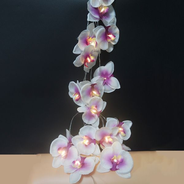 

fashion elegant flower light garland 4 meter 20leds powered by batteryhome room vase flower/new year flower orchid home decor.