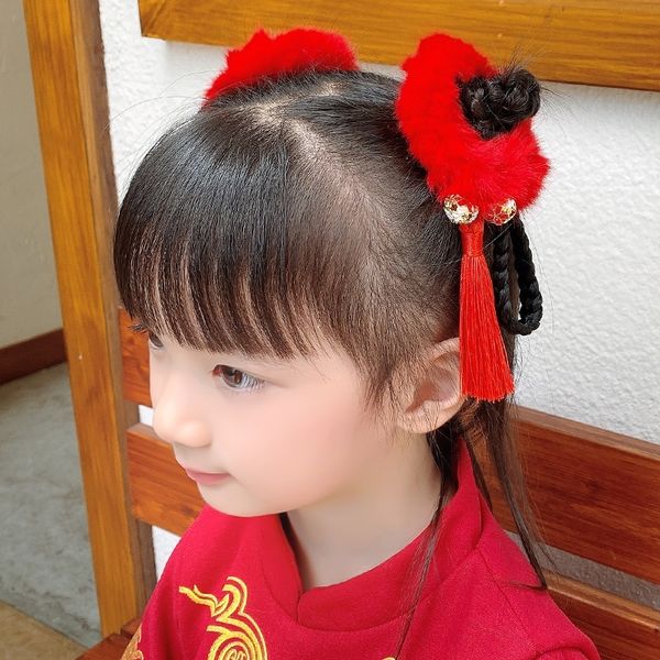 

rNM children'syear hairdressing girl's red accessories flower children'syear hairdressing girl's red flower headdress headdress, Slivery;white
