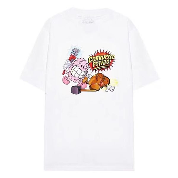 

men's t-shirts prining of caroons ravis sco cacus jack female shir humbprin will see upper syle, White;black