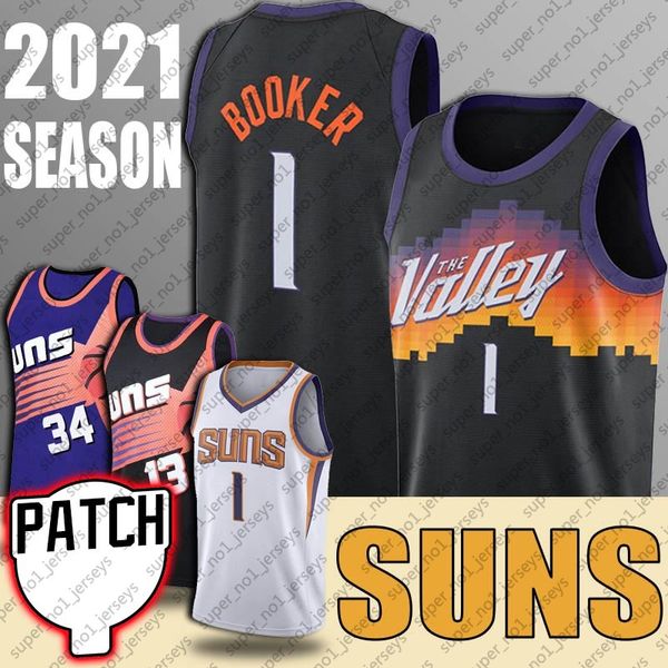 

final patch deandre 22 ayton devin 1 booker jersey chris 3 paul baksetball jerseys retro steve charles nash barkley jersey throwback xzbv, Black;red