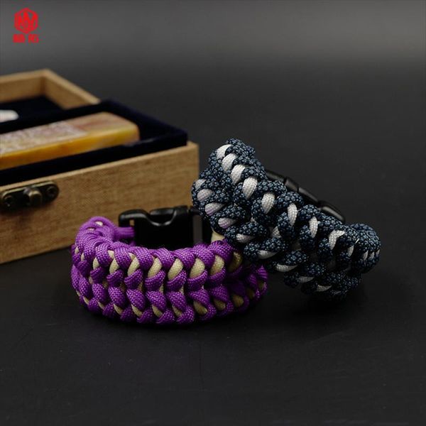 

survival men's and women's military emergency equipment parachute rope hand-woven paracord outdoor camping exquisite jewelry gadge