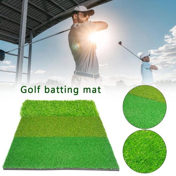 

3-in-1 golf hitting practice mat artificial lawn grass training pad with tee aids