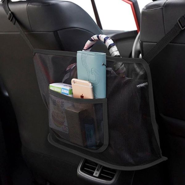 

car organizer net pocket seat storage handbag holder between hanging bag pet barrier dog auto accessories