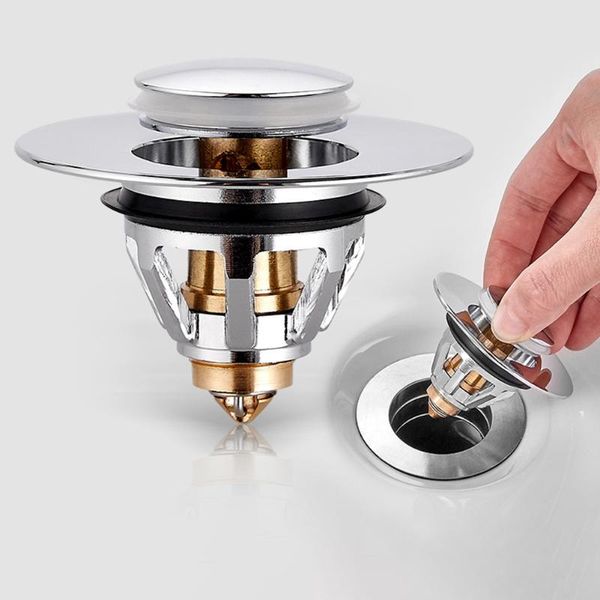 

other bath & toilet supplies stainless steel rebound core push drain filter prevents hair clogging plug sink bounce bathtub vanity ser