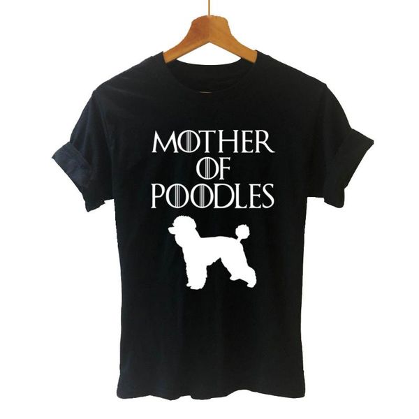 

mother of poodles o-neck short sleeve vintage t-shirt women funny harajuku cotton graphic t shirts tee plus size clothes women's, White