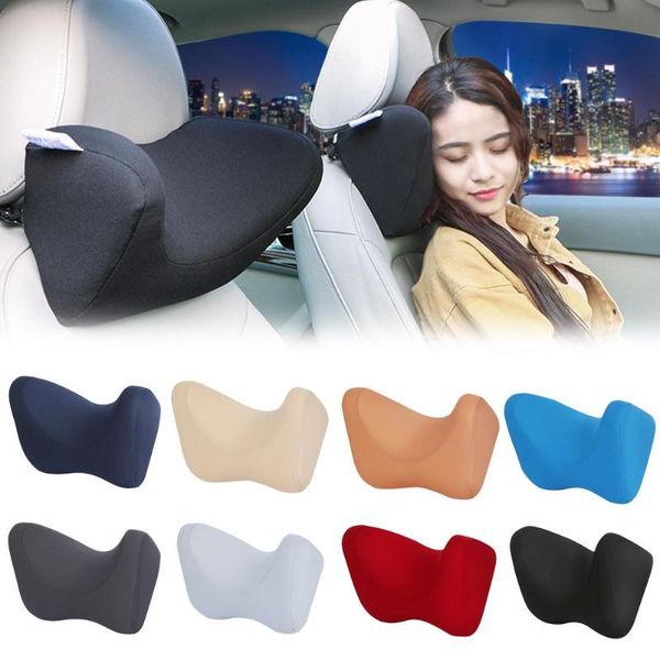 

seat cushions car headrest sleep travel pillow cushion memory cotton neck protective support head rest for