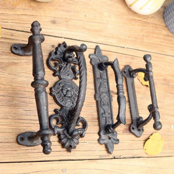 

handles & pulls retro nostalgic european chinese creative personality cast iron craft door handle home decoration