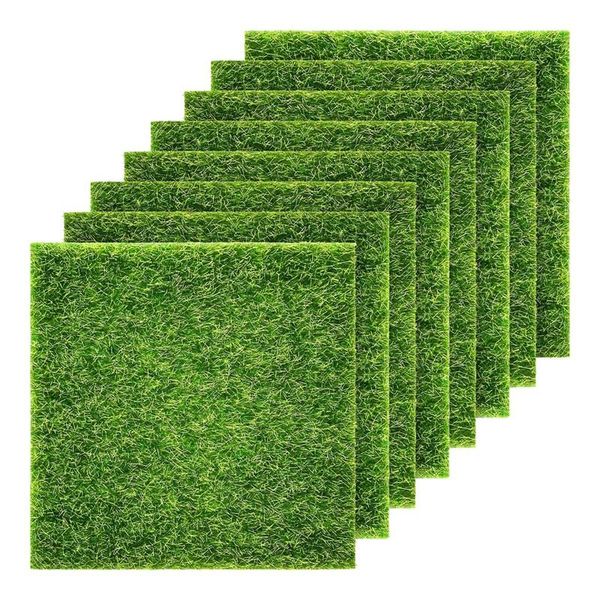 

decorative flowers & wreaths artificial garden grass, grass lawn 6 x inches miniature ornament dollhouse diy (8 packs)