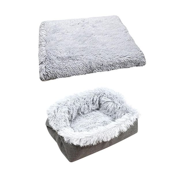 

80#cat litter colorful two-in-one cat bed plush pet mattress beds & furniture