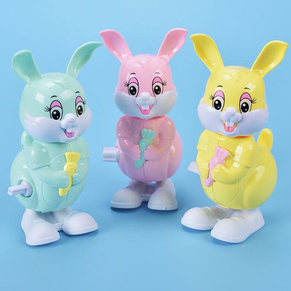 

wind up toy children jump little flower rabbit infant puzzle baby can small animal on the string