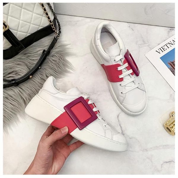 

boots 2021 leather women shoes buckle sports women's casual fashion, Black