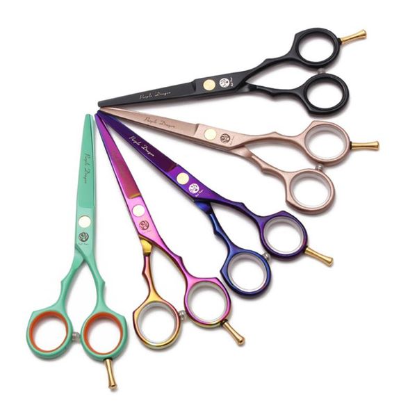 

hair scissors beauty barber 5.5" stainless steel cutting professional purple dragon hairdressing thining shears 1104#