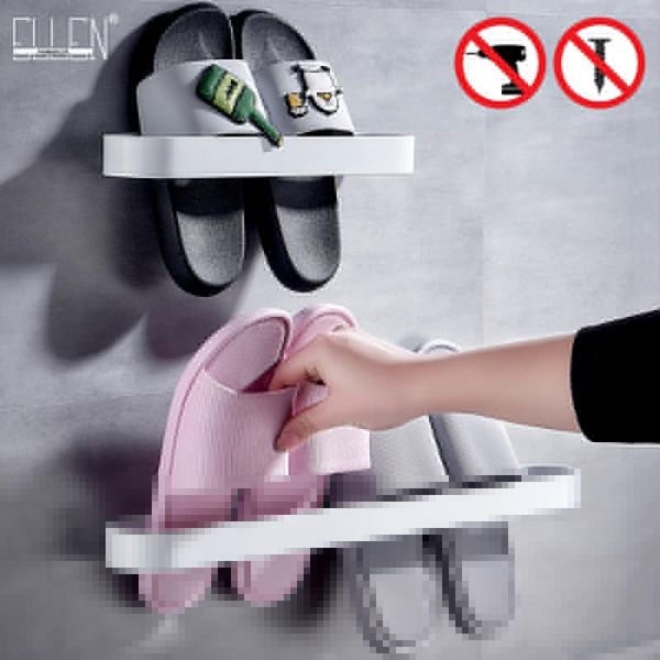 

bathroom storage slippers shelf organizer wall hanging shoes racks shoe aluminum el65 shelves