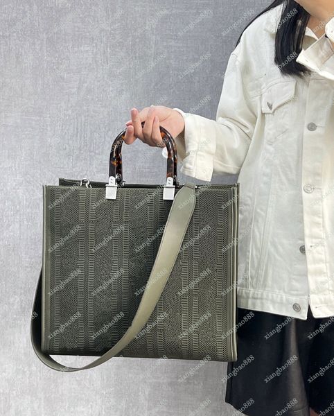 

2022 sunshine women letter prints totes bag fashion shopping package removable shoulder straps plexiglass handle q0e3#