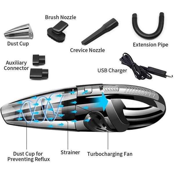 

vacuum cleaner wireless for car 4500pa portable mini cyclone handheld power suction cordless vaccum cleaners