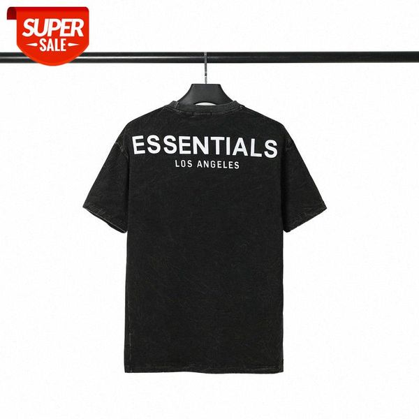 

fog letter reflective washing process short sleeve #es74, White;black