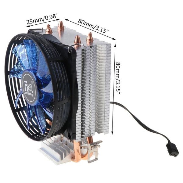 

cooler master 2 pure copper heat-pipes fan with blue light cooling system m3gd lappads