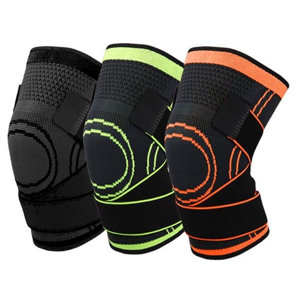 

elbow & knee pads 1pcs pressurized nylon knit support brace reduce harm cycling basketball fitness exercise gym, Black;gray